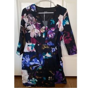 floral wrap dress